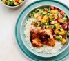 Spiced Coconut Millet with Grilled Chicken and Mango Salsa