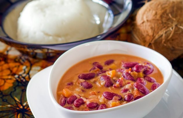 Maharagwe (Kidney Beans) Stew with Ugali (Millet Flour)